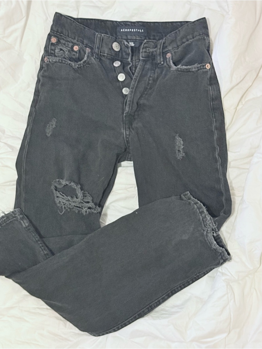 🖤 Aeropostale 90s Baggy Button Fly Jeans – Triple Zero (000)